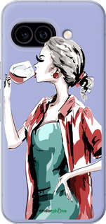 Силиконовый чехол Девушка с бокалом для Google Pixel 9A - 4662u-3899 изображение 