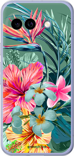 Силиконовый чехол Тропические цветы v1 для Google Pixel 9A - 4667u-3899 изображение 