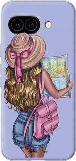 Силиконовый чехол Девушка с картой для Google Pixel 9A - 4704u-3899 изображение 