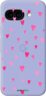 Силиконовый чехол Сердечки 2 для Google Pixel 9A - 4763u-3899 изображение 