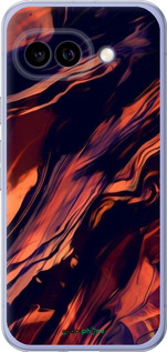 Силиконовый чехол Черно-оранжевая абстракция для Google Pixel 9A - 5340u-3899 изображение 