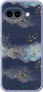 Силиконовый чехол Ночь золотые звезды для Google Pixel 9A - 5421u-3899 изображение 