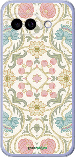 Силиконовый чехол Цветочный орнамент v2 для Google Pixel 9A - 5513u-3899 изображение 
