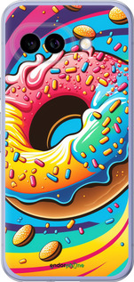 Силиконовый чехол Пончик радуга для Google Pixel 9A - 5584u-3899 изображение 