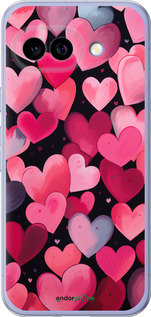 Силиконовый чехол Сердечки 4 для Google Pixel 9A - 5662u-3899 изображение 