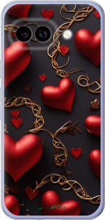 Силиконовый чехол Сердечки для Google Pixel 9A - 5831u-3899 изображение 