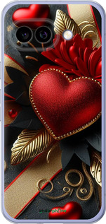 Силиконовый чехол Сердечки v2 для Google Pixel 9A - 5832u-3899 изображение 