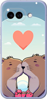 Силиконовый чехол Капибара любовь для Google Pixel 9A - 6027u-3899 изображение 