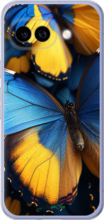Силиконовый чехол Желто-голубые бабочки для Google Pixel 9A - 6046u-3899 изображение 