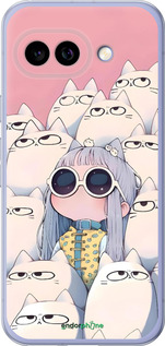 Силиконовый чехол Малышка с котами для Google Pixel 9A - 6295u-3899 изображение 