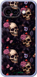 Силиконовый чехол Черепа и розы для Google Pixel 9A - 6316u-3899 изображение 
