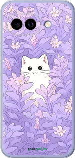 Силиконовый чехол Котик в цветах для Google Pixel 9A - 6390u-3899 изображение 