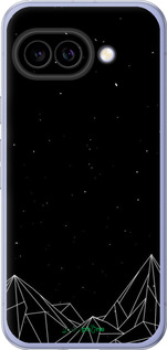 Силиконовый чехол Черно белые абстрактные горы для Google Pixel 9A - 6437u-3899 изображение 