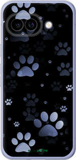 Силиконовый чехол С синими отпечатками лап для Google Pixel 9A - 6441u-3899 изображение 