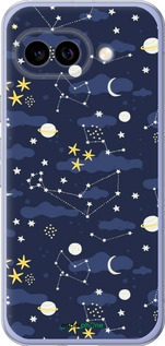 Силиконовый чехол Астрономический узор. Милый дизайн мультяшной вселенной для Google Pixel 9A - 6446u-3899 изображение 