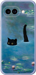 Силиконовый чехол С изображением кота и водяной лилии Monet для Google Pixel 9A - 6519u-3899 изображение 