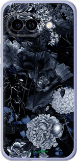 Силиконовый чехол Абстрактный цветочный рисунок в синих тонах для Google Pixel 9A - 6539u-3899 изображение 