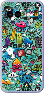 Силиконовый чехол Стикер бомбинг 1 для Google Pixel 9A - 693u-3899 изображение 