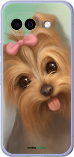 Силиконовый чехол Нарисованный йоркширский терьер для Google Pixel 9A - 928u-3899 изображение 