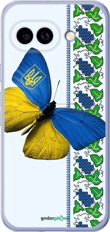 Силиконовый чехол Желто-голубая бабочка для Google Pixel 9A - 1054u-3899 изображение 