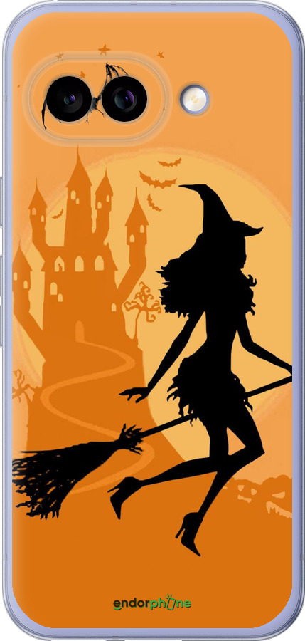 Силиконовый чехол Ведьма на метле для Google Pixel 9A - 1184u-3899 изображение 