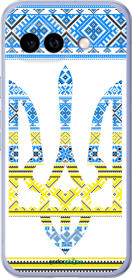 Силиконовый чехол Герб - вышиванка желто-голубая для Google Pixel 9A - 1197u-3899 изображение 