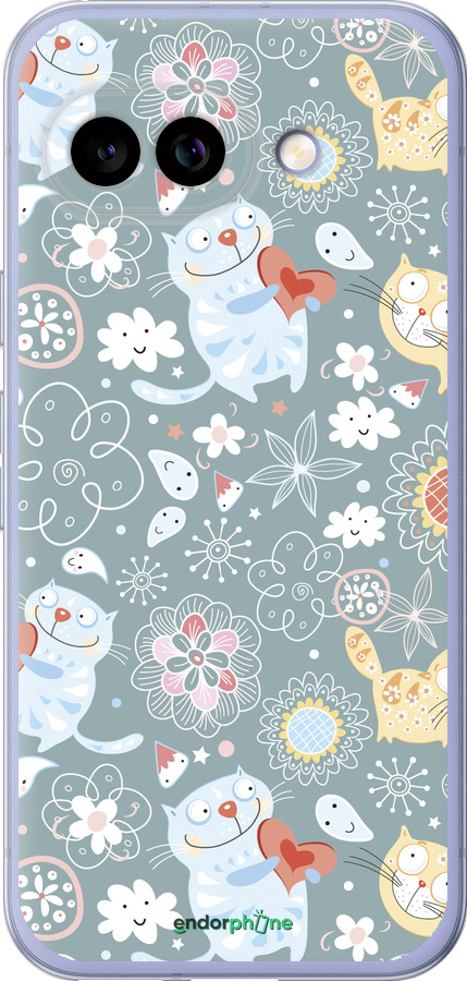 Силіконовий чехол Кошенята v3 для Google Pixel 9A - 1223u-3899 изображение 