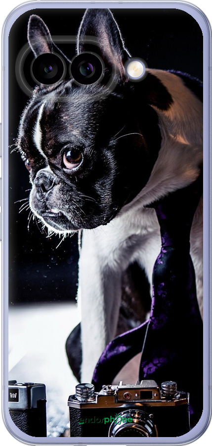Силиконовый чехол Бульдог-фотограф для Google Pixel 9A - 142u-3899 изображение 