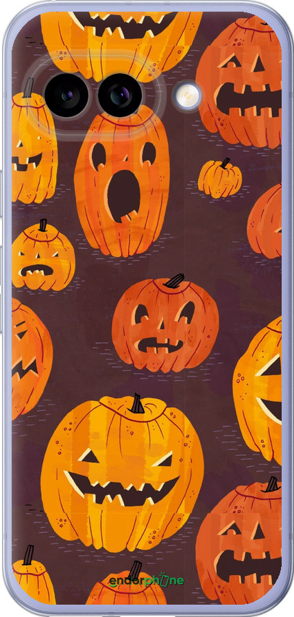 Силиконовый чехол Тыквы на Хеллоуин для Google Pixel 9A - 233u-3899 изображение 