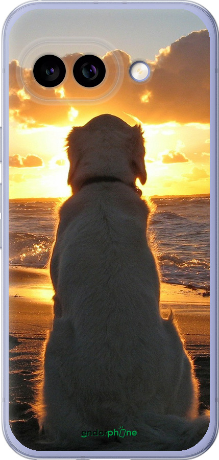 Силиконовый чехол Закат и собака для Google Pixel 9A - 3966u-3899 изображение 