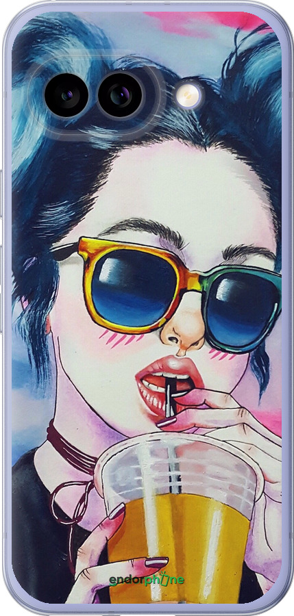 Силиконовый чехол Арт-девушка в очках для Google Pixel 9A - 3994u-3899 изображение 
