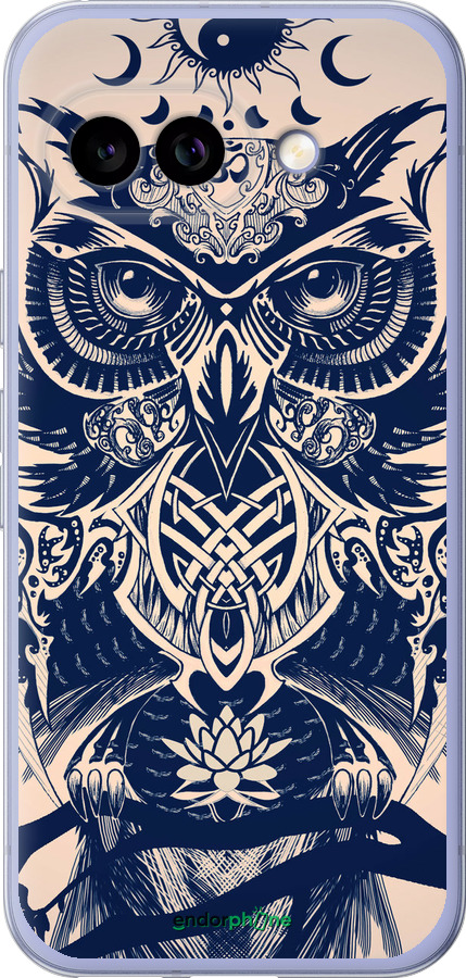 Силиконовый чехол Узорчатая сова для Google Pixel 9A - 4000u-3899 изображение 