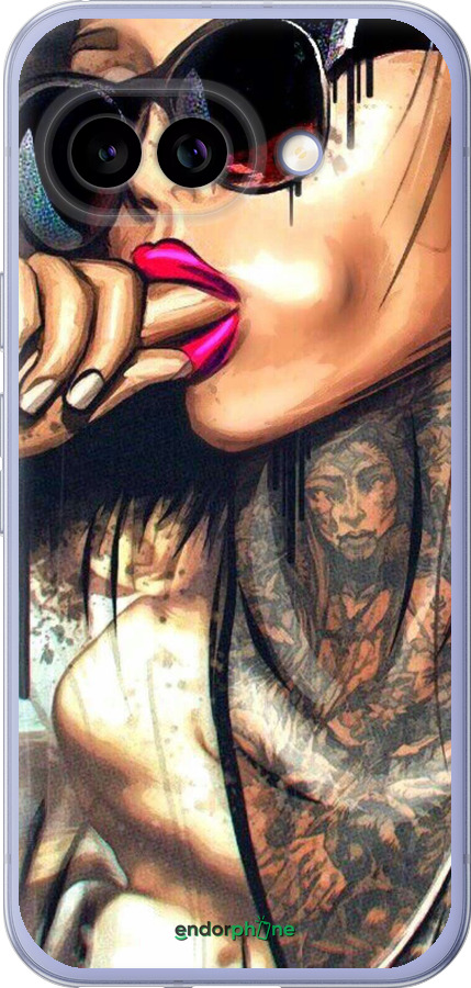 Силиконовый чехол Девушка в тату для Google Pixel 9A - 4001u-3899 изображение 