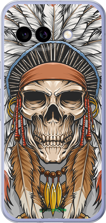 Силиконовый чехол Череп индейца для Google Pixel 9A - 4032u-3899 изображение 