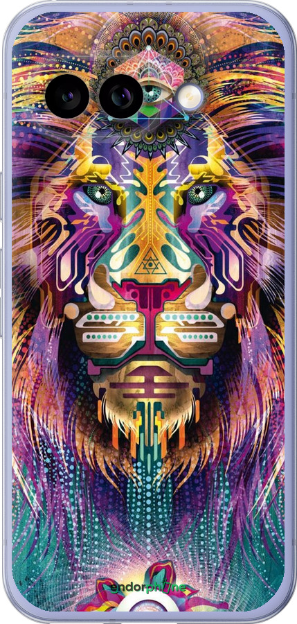 Силиконовый чехол Люминесцентный лев для Google Pixel 9A - 4037u-3899 изображение 