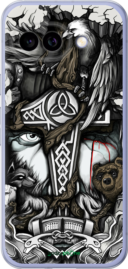 Силиконовый чехол Тату Викинг для Google Pixel 9A - 4098u-3899 изображение 