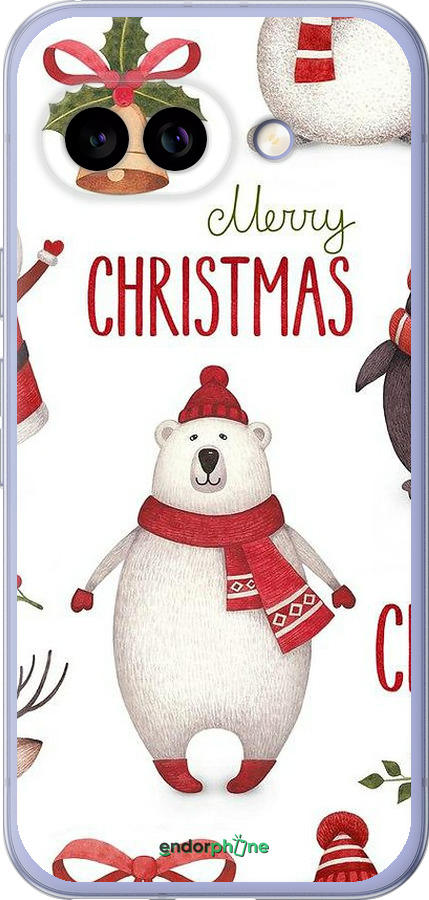 Силиконовый чехол Merry Christmas для Google Pixel 9A - 4106u-3899 изображение 