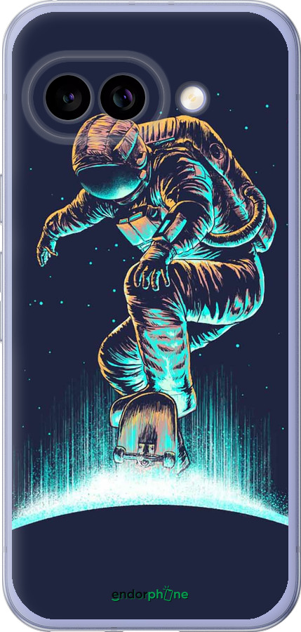 Силиконовый чехол Космонавт на скейтборде для Google Pixel 9A - 4145u-3899 изображение 