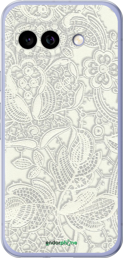 Силиконовый чехол Белое кружево для Google Pixel 9A - 4383u-3899 изображение 