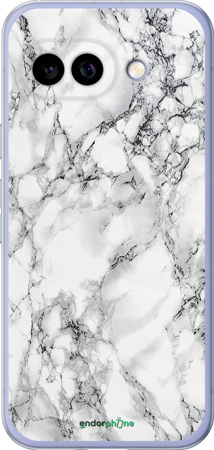 Силиконовый чехол Мрамор белый для Google Pixel 9A - 4480u-3899 изображение 