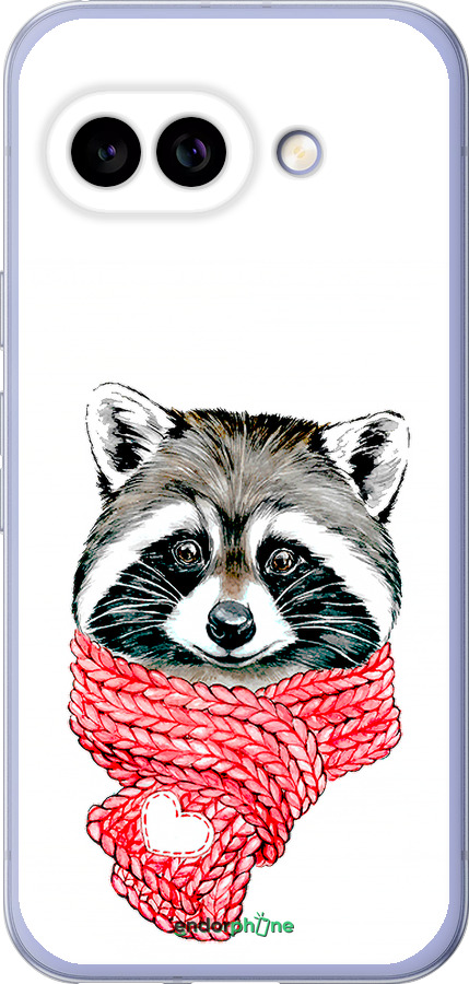 Силіконовий чехол Єнот в шарфі для Google Pixel 9A - 4688u-3899 изображение 