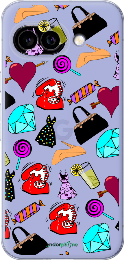 Силиконовый чехол stickers для Google Pixel 9A - 4757u-3899 изображение 