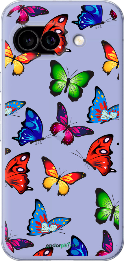 Силиконовый чехол Красочные мотыльки для Google Pixel 9A - 4761u-3899 изображение 