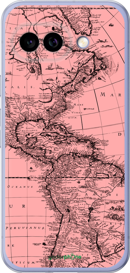 Силиконовый чехол Карта для Google Pixel 9A - 4794u-3899 изображение 