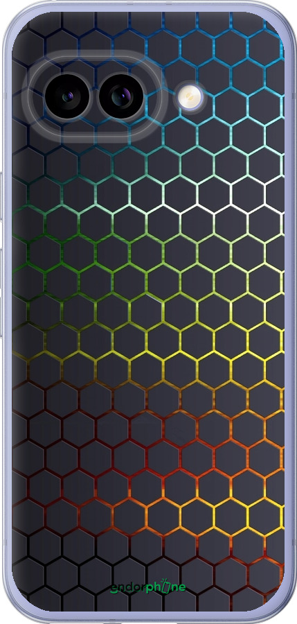 Силиконовый чехол Переливающиеся соты для Google Pixel 9A - 498u-3899 изображение 