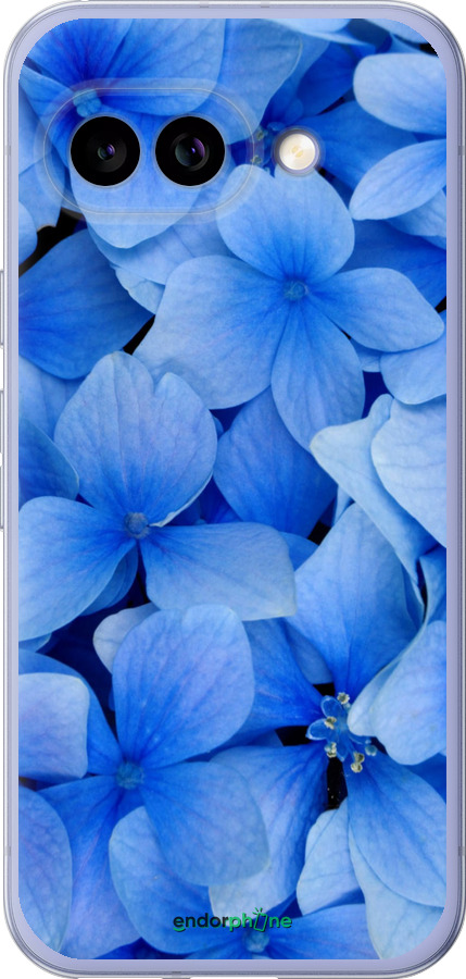 Силиконовый чехол Синие цветы для Google Pixel 9A - 526u-3899 изображение 