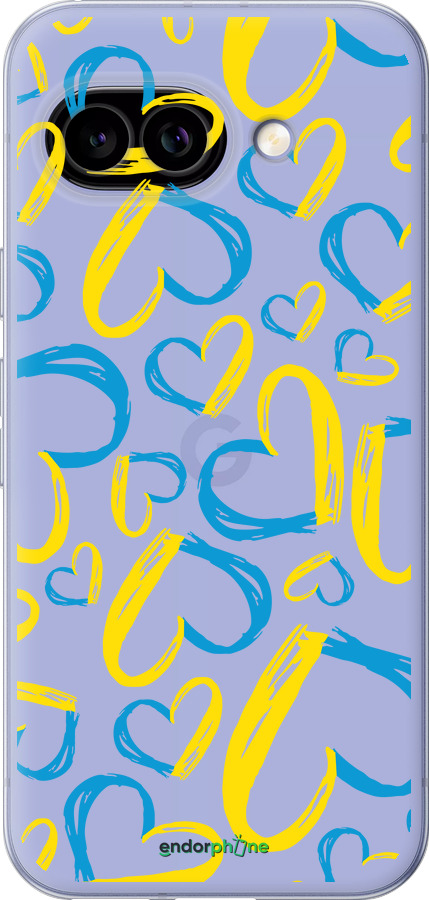 Силиконовый чехол Сердца UA для Google Pixel 9A - 5292u-3899 изображение 