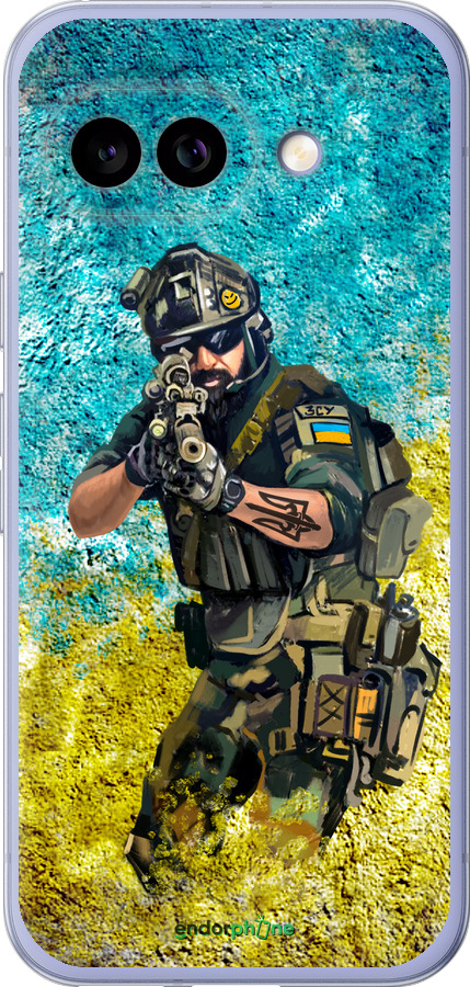 Силиконовый чехол Воин ЗСУ для Google Pixel 9A - 5311u-3899 изображение 