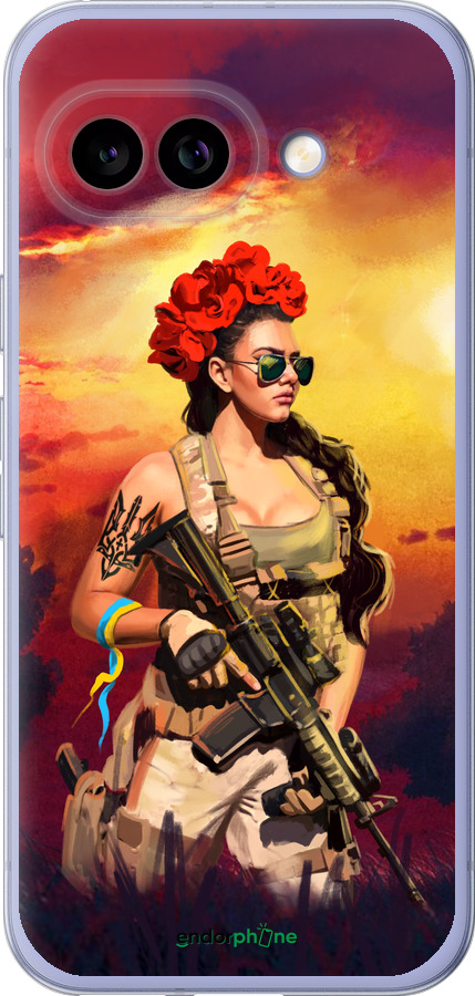 Силиконовый чехол Украинка с оружием для Google Pixel 9A - 5316u-3899 изображение 