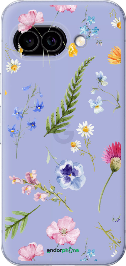 Силиконовый чехол Цветочный фон v2 для Google Pixel 9A - 5472u-3899 изображение 